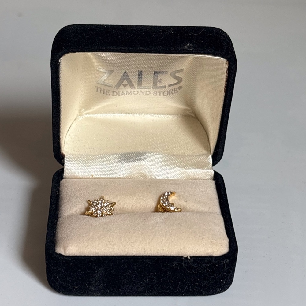 Gold-plated Star and Crescent  Earrings